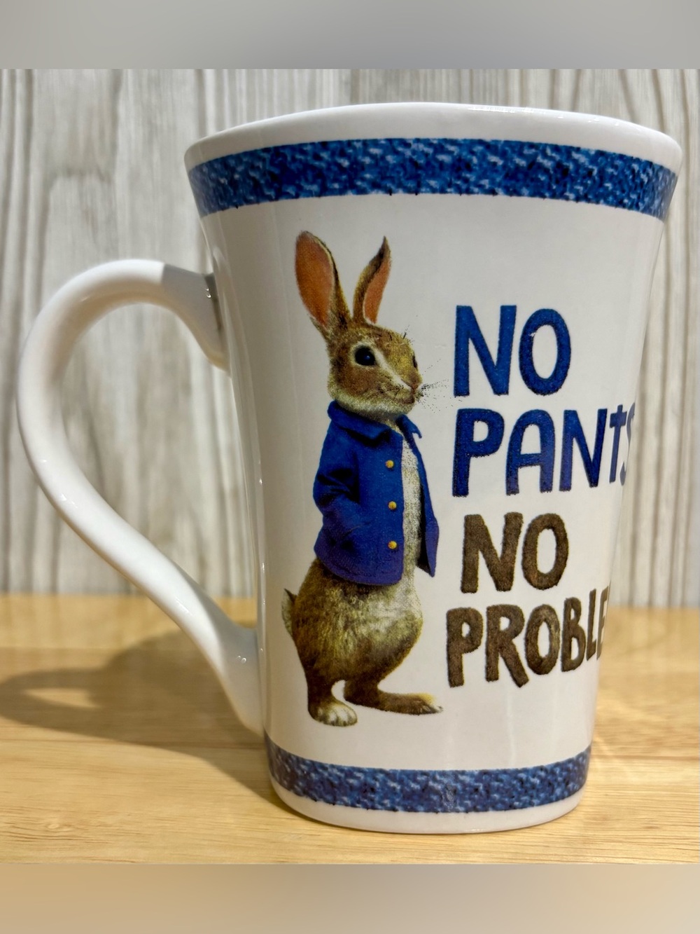 Peter Rabbit 2 No Pants No Problem Ceramic Mug Dan Dee 2022 16 oz